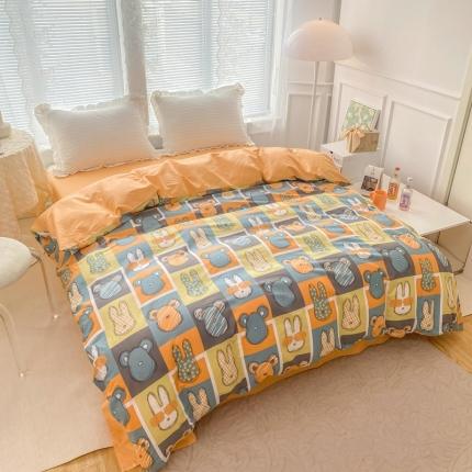 黑马家居新款全棉印花喷气12868套件-单被套安妮兔