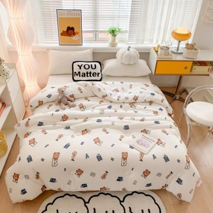 91家纺网 家纺一手货源 找家纺 2022新款针织棉夏被春秋被冬被 字母熊