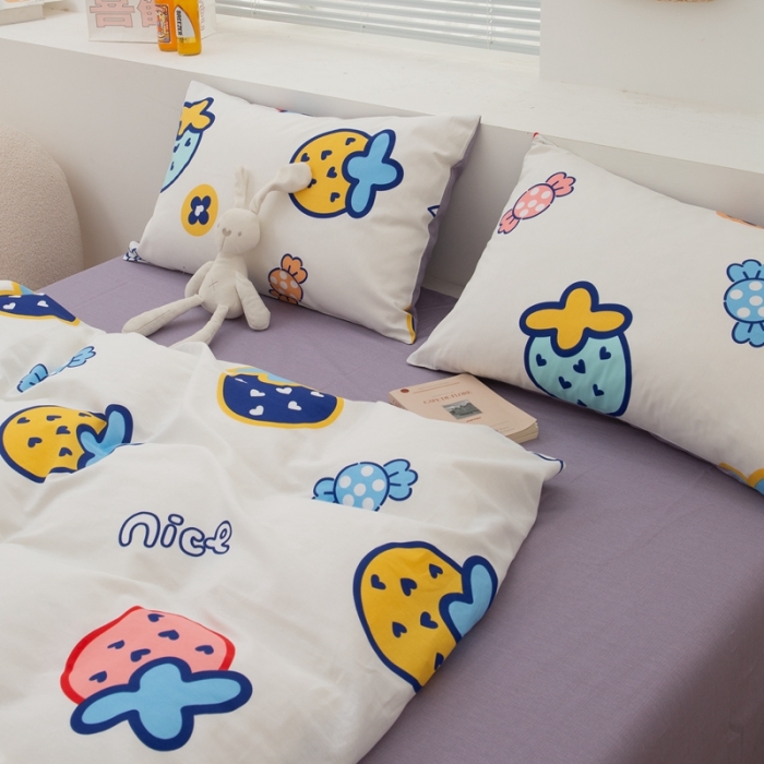 91家纺网 家纺一手货源 找家纺 黑马家居新款全棉印花喷气12868套件-单被套花韵