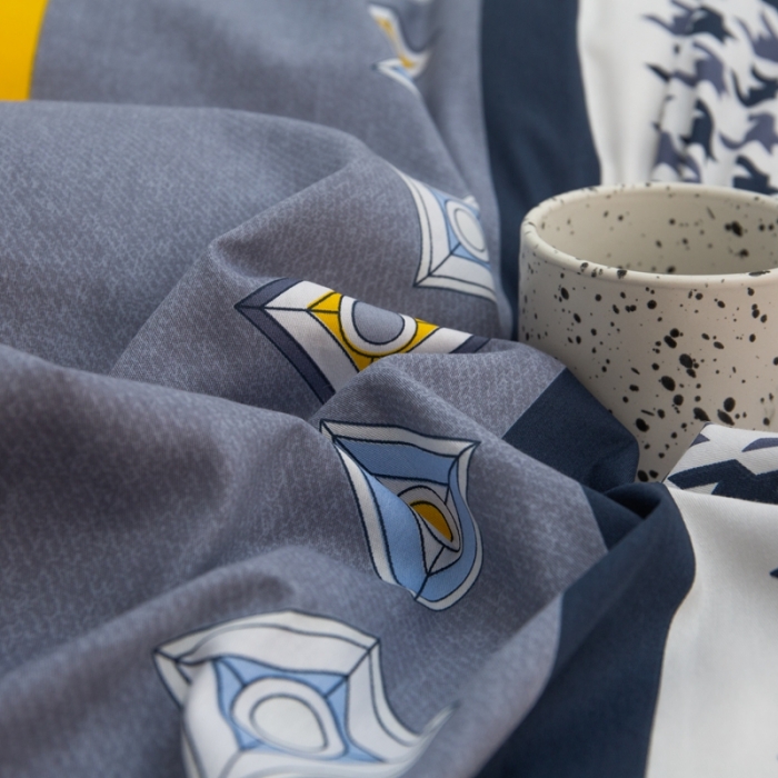 91家纺网 家纺一手货源 找家纺 黑马家居新款全棉印花喷气12868套件-单被套幽雅