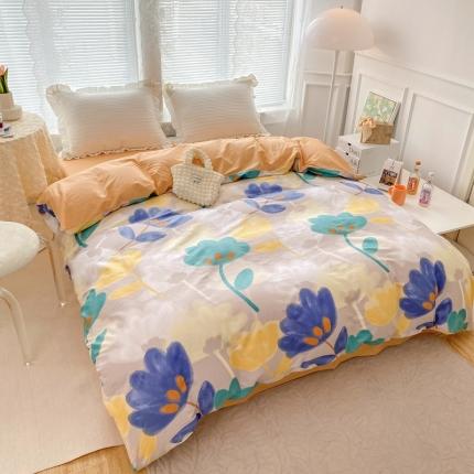 黑马家居新款全棉印花喷气12868套件-单被套叶语