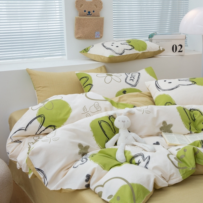 91家纺网 家纺一手货源 找家纺 黑马家居新款全棉印花喷气12868套件-单被套斑马