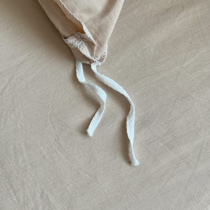 91家纺网 家纺一手货源 找家纺 优色良品 2023新款110克纯色超柔褶皱水洗棉四件套 奶茶