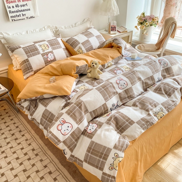 91家纺网 家纺一手货源 找家纺 黑马家居新款全棉印花喷气12868套件-单被套黑白配