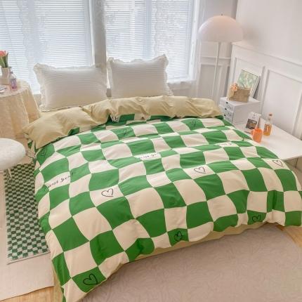 黑马家居新款全棉印花喷气12868套件-单被套草莓乐园