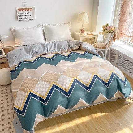 黑马家居新款全棉印花喷气12868套件-单被套加州