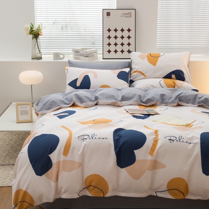 91家纺网 家纺一手货源 找家纺 黑马家居新款全棉印花喷气12868套件-单被套彩虹天堂