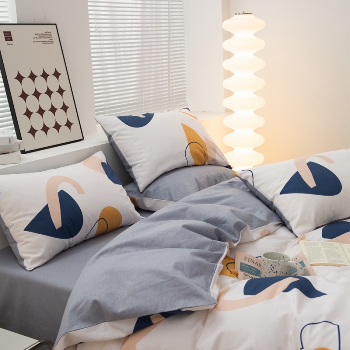 91家纺网 家纺一手货源 找家纺 黑马家居新款全棉印花喷气12868套件-单被套彩虹天堂