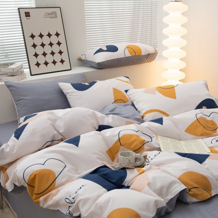 91家纺网 家纺一手货源 找家纺 黑马家居新款全棉印花喷气12868套件-单被套彩虹天堂