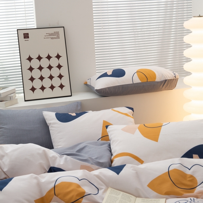 91家纺网 家纺一手货源 找家纺 黑马家居新款全棉印花喷气12868套件-单被套彩虹天堂