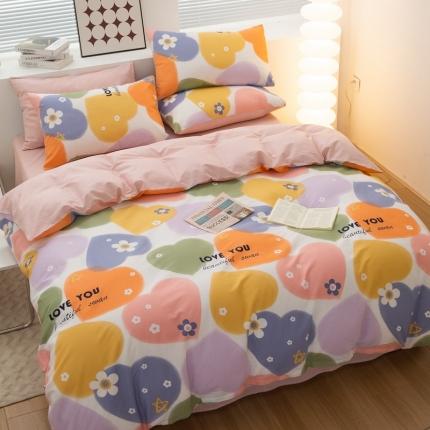 91家纺网 家纺一手货源 找家纺 黑马家居新款全棉印花喷气12868套件-单被套极简主义