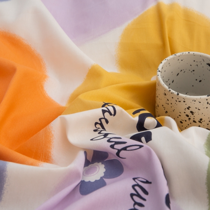 91家纺网 家纺一手货源 找家纺 黑马家居新款全棉印花喷气12868套件-单被套极简主义