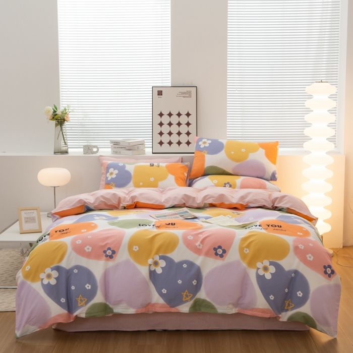 91家纺网 家纺一手货源 找家纺 黑马家居新款全棉印花喷气12868套件-单被套极简主义