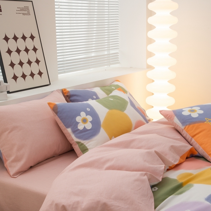 91家纺网 家纺一手货源 找家纺 黑马家居新款全棉印花喷气12868套件-单被套极简主义