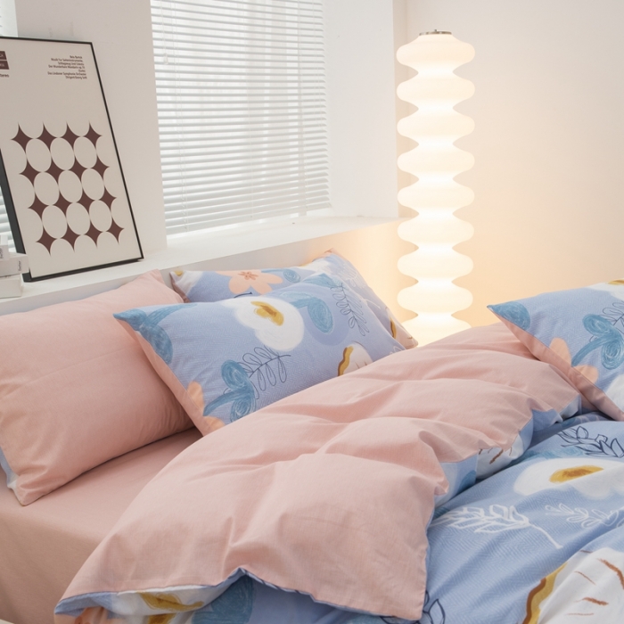 91家纺网 家纺一手货源 找家纺 黑马家居新款全棉印花喷气12868套件-单被套乐天派