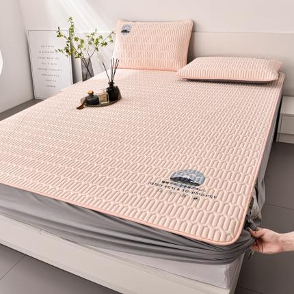 91家纺网 家纺一手货源 找家纺 好眠好梦 2023A类乳胶凉席-富士山床笠款 富士山-樱花粉