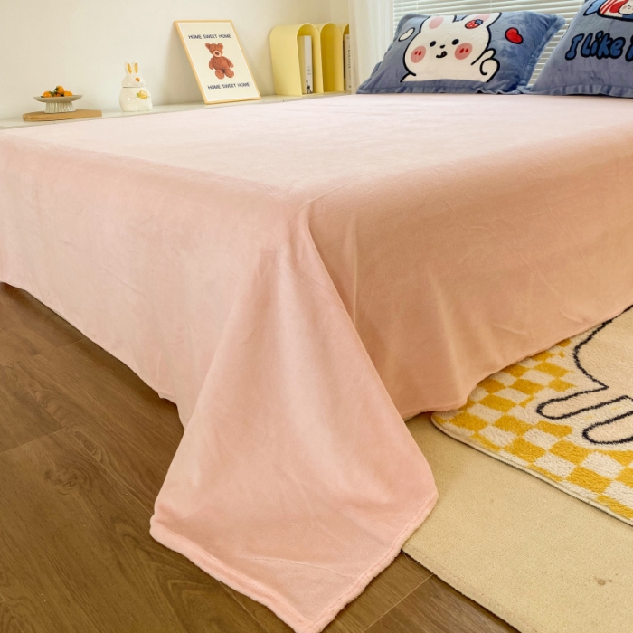 91家纺网 家纺一手货源 找家纺 慕尚 2022爆款大版高克重印花牛奶绒四件套 奶糖兔