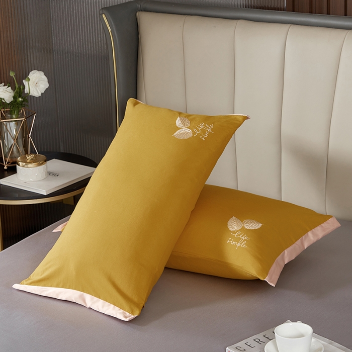 91家纺网 家纺一手货源 找家纺 （总）丰淘2022新款水洗棉绣花枕套-枫林晚