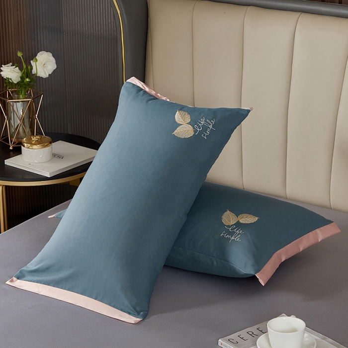 91家纺网 家纺一手货源 找家纺 （总）丰淘2022新款水洗棉绣花枕套-枫林晚