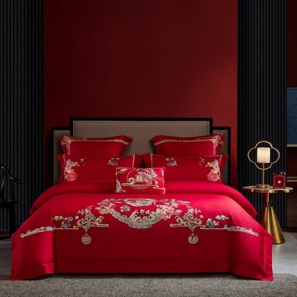 91家纺网 家纺一手货源 找家纺 （总）高大尚 2022新品40s全工艺喷气纯棉系列新百子送喜