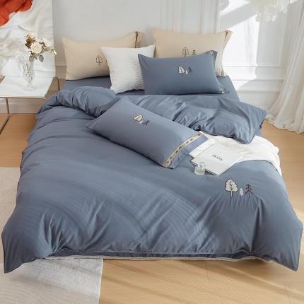 91家纺网 家纺一手货源 找家纺 （总）丰淘2023新款水洗棉绣花磨毛四件套