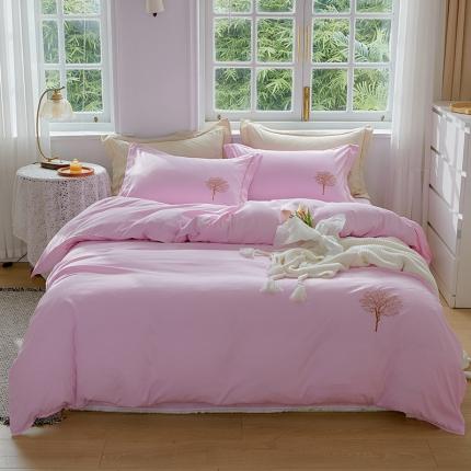 91家纺网 家纺一手货源 找家纺 （总）丰淘2023新款水洗棉绣花磨毛四件套