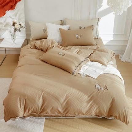 91家纺网 家纺一手货源 找家纺 （总）丰淘2023新款水洗棉绣花磨毛四件套