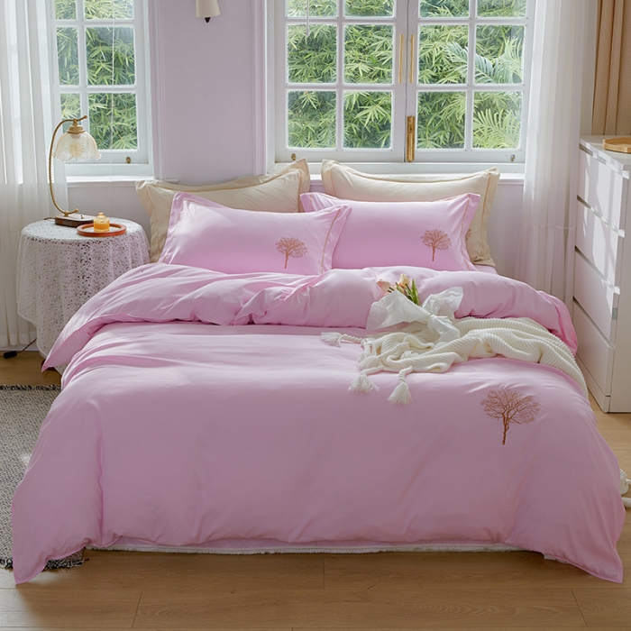 91家纺网 家纺一手货源 找家纺 （总）丰淘2023新款水洗棉绣花磨毛四件套