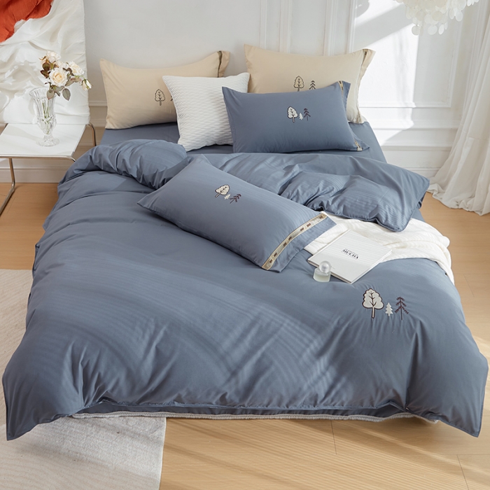 91家纺网 家纺一手货源 找家纺 （总）丰淘2023新款水洗棉绣花磨毛四件套