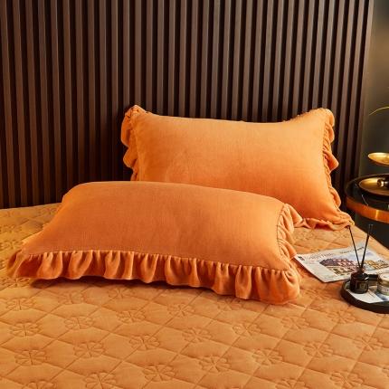 91家纺网 家纺一手货源 找家纺 （总）闲鱼家纺 2022年新牛奶绒裙边床笠枕套一对