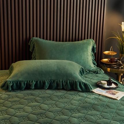 91家纺网 家纺一手货源 找家纺 （总）闲鱼家纺 2022年新牛奶绒裙边床笠枕套一对