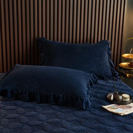 91家纺网 家纺一手货源 找家纺 （总）闲鱼家纺 2022年新牛奶绒裙边床笠枕套一对