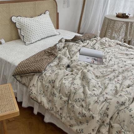 91家纺网 家纺一手货源 找家纺 （总）源启生活 2022新款嵌绳包边韩国豆豆四季被被子被芯