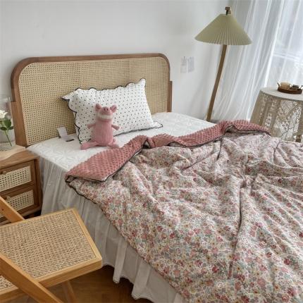 91家纺网 家纺一手货源 找家纺 源启生活 2022新款嵌绳包边韩国豆豆四季被被子被芯 淑雅