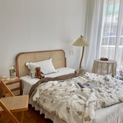 91家纺网 家纺一手货源 找家纺 源启生活 2022新款嵌绳包边韩国豆豆四季被被子被芯 熊宝宝