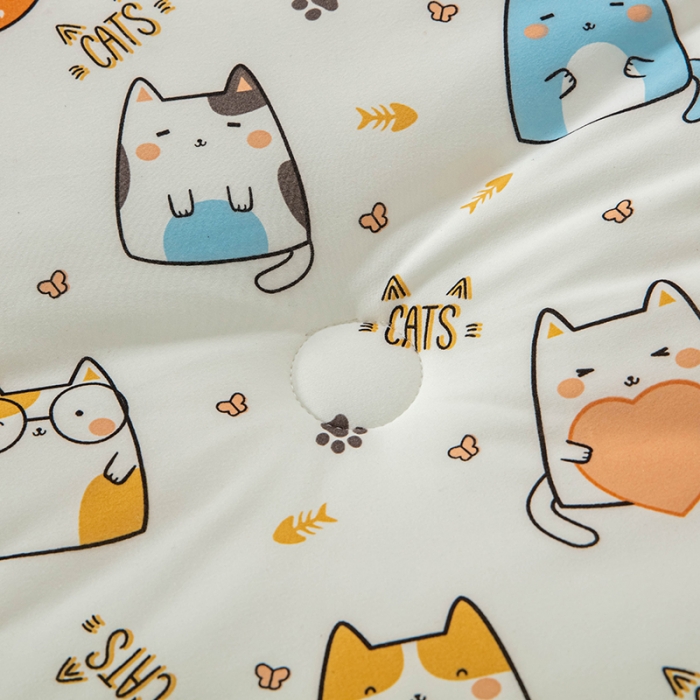 91家纺网 家纺一手货源 找家纺 天瑜家纺2023新款A类针织棉冬被儿童冬被 喵星人