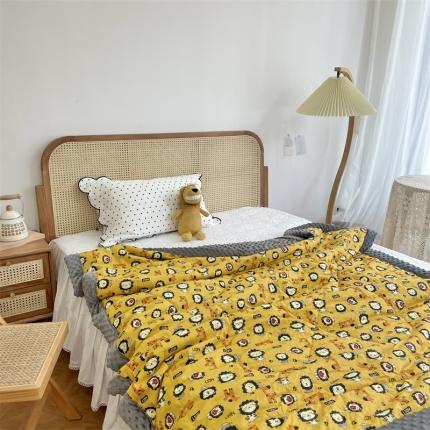 91家纺网 家纺一手货源 找家纺 （总）源启生活 2022新款韩国手工包边豆豆单人被被子被芯