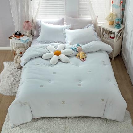 91家纺网 家纺一手货源 找家纺 天瑜家纺 2023新款A类针织棉冬被 小香灰色