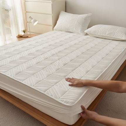 91家纺网 家纺一手货源 找家纺 （总）格子铺 A类全棉水洗棉夹棉大豆蛋白床笠--斜方款