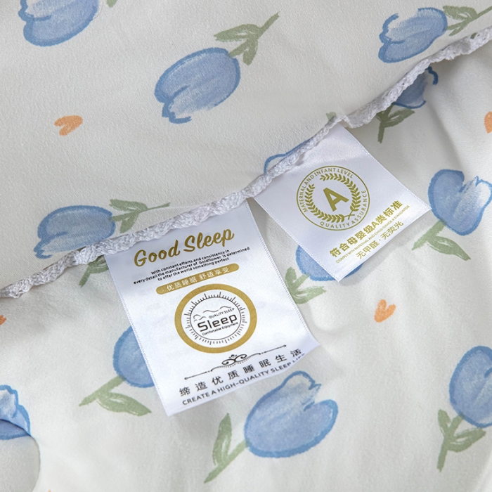 91家纺网 家纺一手货源 找家纺 天瑜家纺 2023新款A类针织棉冬被 花蕾白