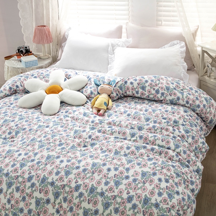 91家纺网 家纺一手货源 找家纺 天瑜家纺 2023新款A类针织棉冬被 流金岁月