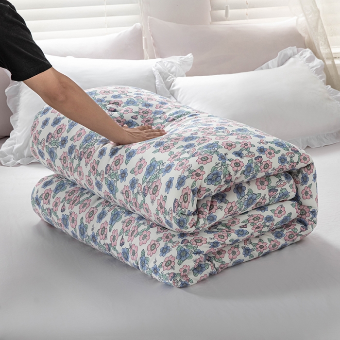 91家纺网 家纺一手货源 找家纺 天瑜家纺 2023新款A类针织棉冬被 流金岁月