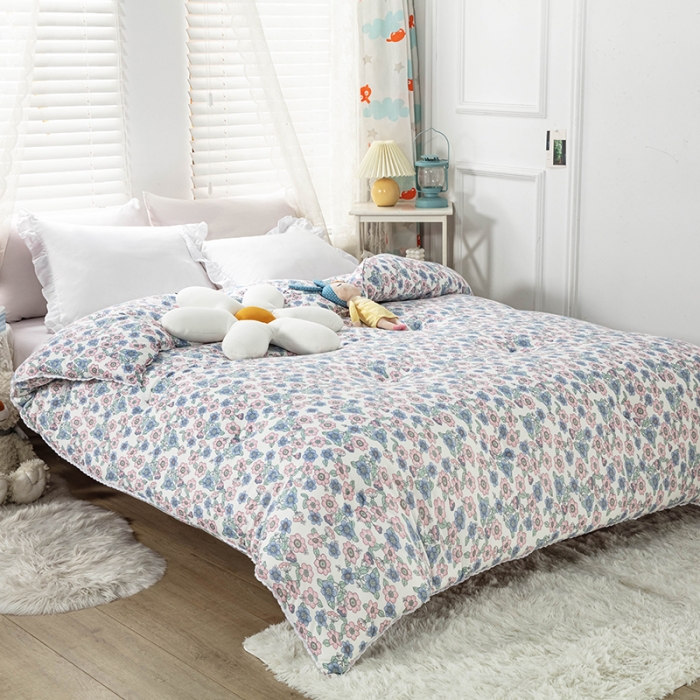 91家纺网 家纺一手货源 找家纺 天瑜家纺 2023新款A类针织棉冬被 流金岁月