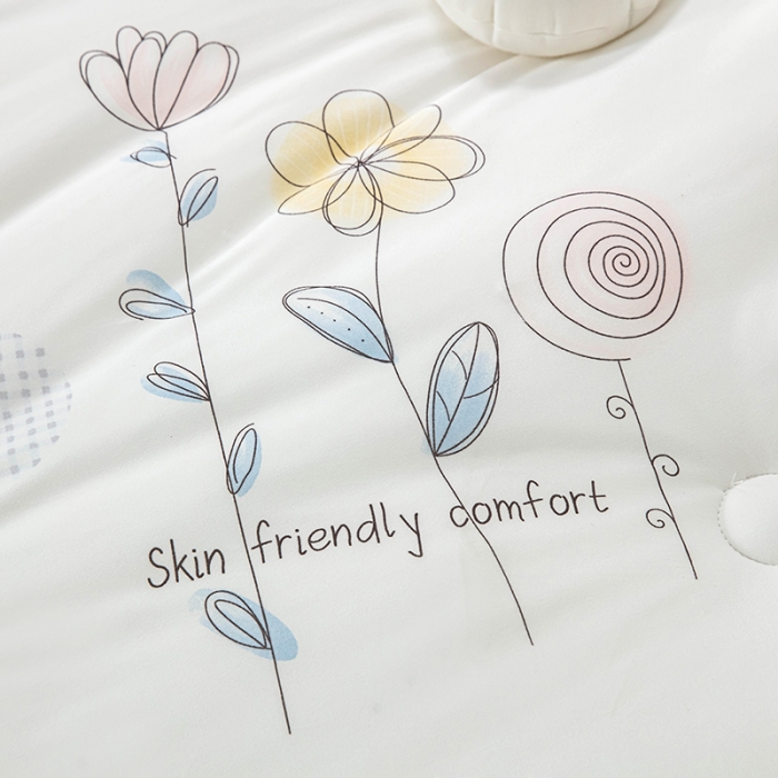 91家纺网 家纺一手货源 找家纺 天瑜家纺 2023新款A类针织棉冬被 休闲时光 白