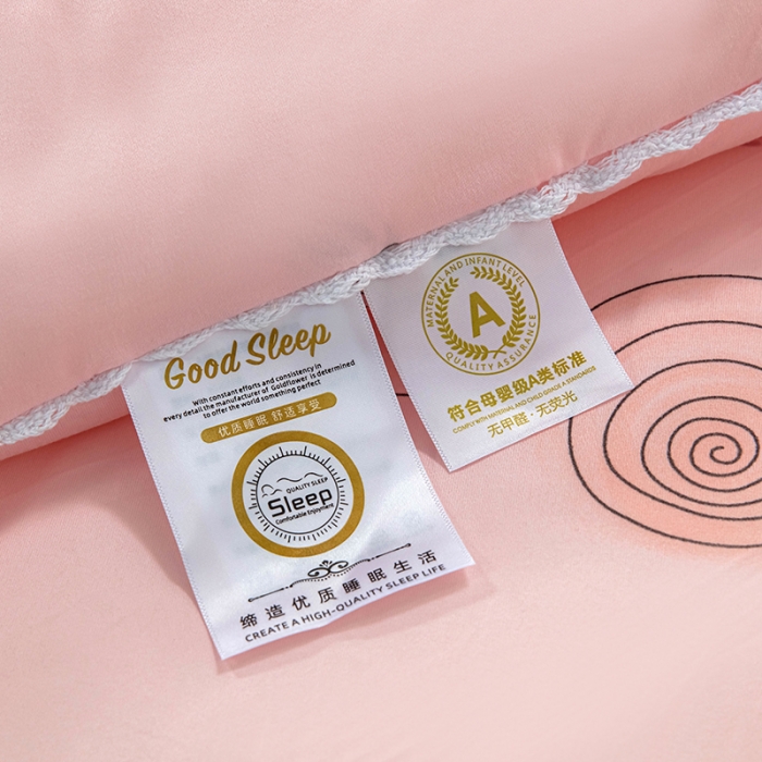 91家纺网 家纺一手货源 找家纺 天瑜家纺 2023新款A类针织棉冬被 休闲时光 粉