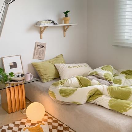 91家纺网 家纺一手货源 找家纺 （总）顾里2022新款ins博主混搭牛奶绒四件套