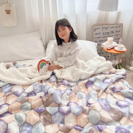 91家纺网 家纺一手货源 找家纺 （总）顾里2022新款ins牛奶羊羔绒毯