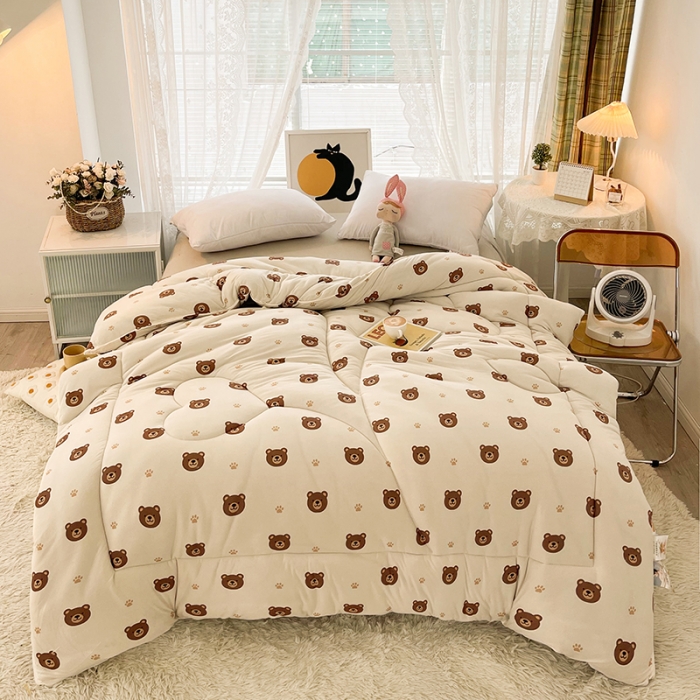 91家纺网 家纺一手货源 找家纺 梦初语 2022年A类针织棉大豆纤维冬被 小熊维尼