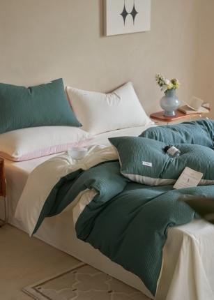 （总）时光里 2022新款60支纯棉华夫格系列-被套