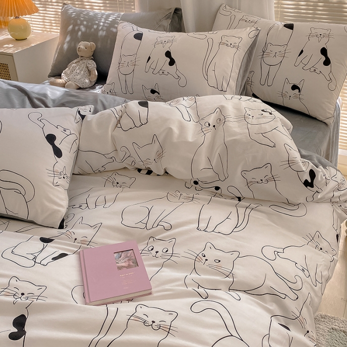 91家纺网 家纺一手货源 找家纺 雅居纺 2022新款棉绒四件套 奶茶